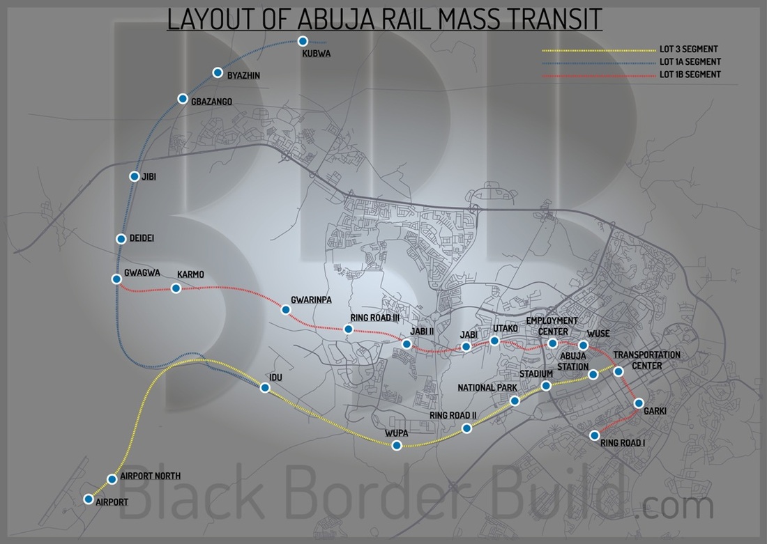 Layout of Abuja Rail Mass Transit