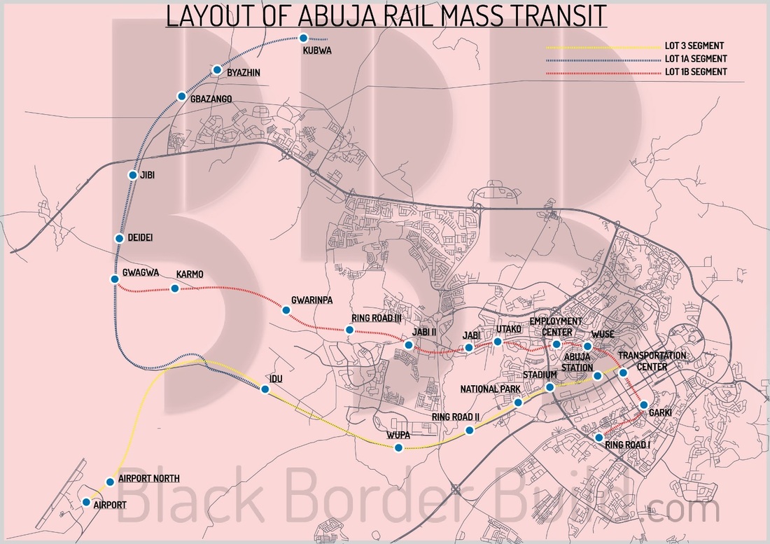 Route Map of the Abuja Light Rail