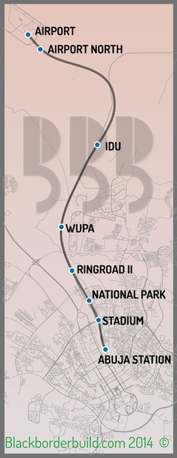 Abuja Light Rail Route